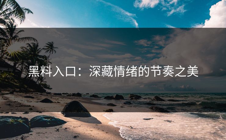 黑料入口:深藏情绪的节奏之美